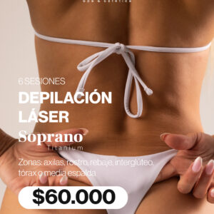 DEPILACION DEFINITIVA SOPRANO TITANIUM 6 SESIONES