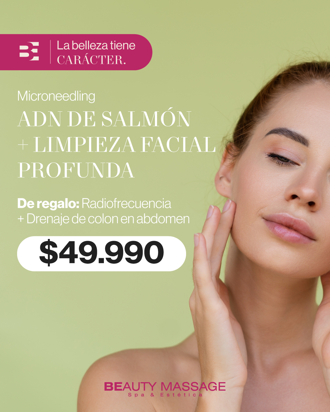 LIMPIEZA FACIAL + ADN DE SALMON de regalo radiofrecuencia + drenaje de colon