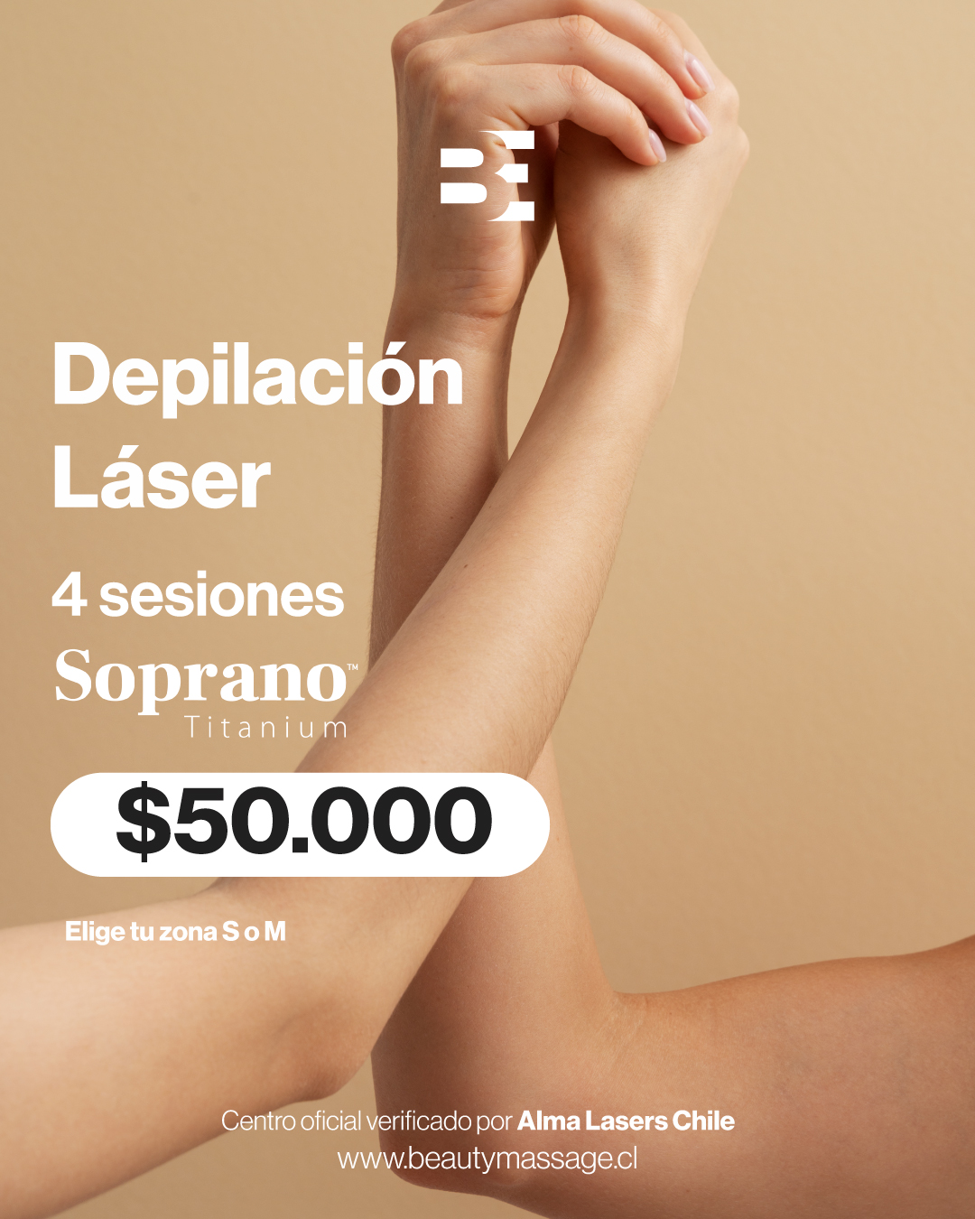 4 sesiones depilacion laser SOPRANO TITANIUM