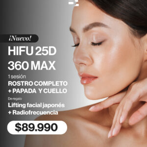 HIFU 25 360 MAX ROSTRO, PARPADOS, CUELLO Y PAPADA